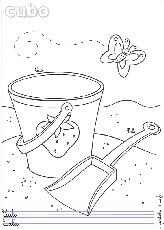 coloriage seau 1